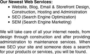 Our Newest Web Services: